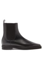 Totme - Square-toe Leather Chelsea Boots - Womens - Black