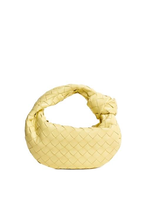 Matchesfashion.com Bottega Veneta - The Jodie Mini Intrecciato-leather Clutch Bag - Womens - Cream