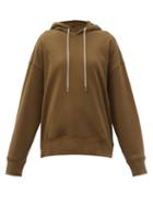 Matchesfashion.com Jil Sander - Dropped-shoulder Cotton-jersey Hooded Sweatshirt - Womens - Brown