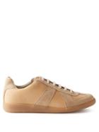 Maison Margiela - Replica Suede-panel Leather Trainers - Womens - Beige