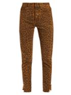 Saint Laurent Leopard-print Skinny Denim Jeans