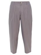 Matchesfashion.com Comme Des Garons Shirt - Reflective Tapered Cotton Trousers - Mens - Grey