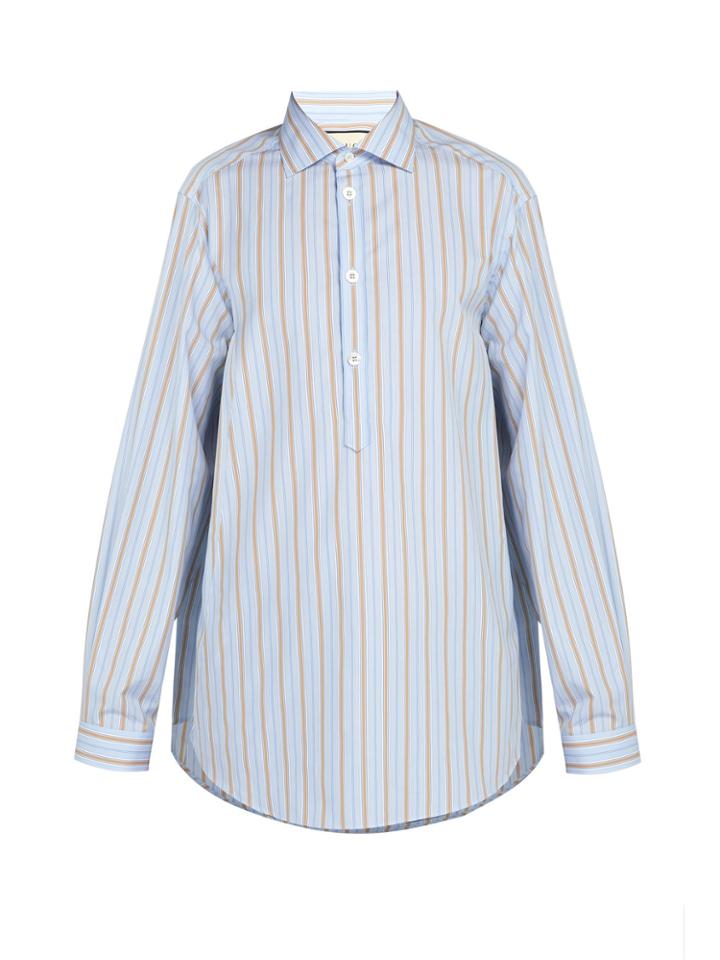 Gucci Oversized Striped Cotton Shirt