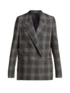 Acne Studios Double-breasted Prince Of Wales-checked Blazer