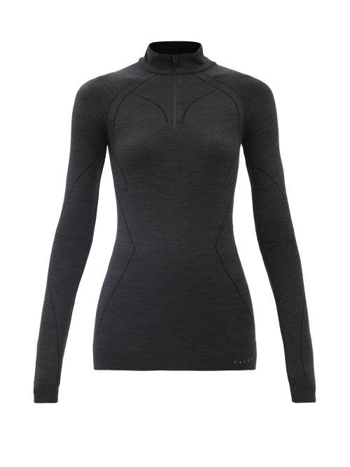 Falke - Technical Merino Wool-blend Thermal Top - Womens - Black