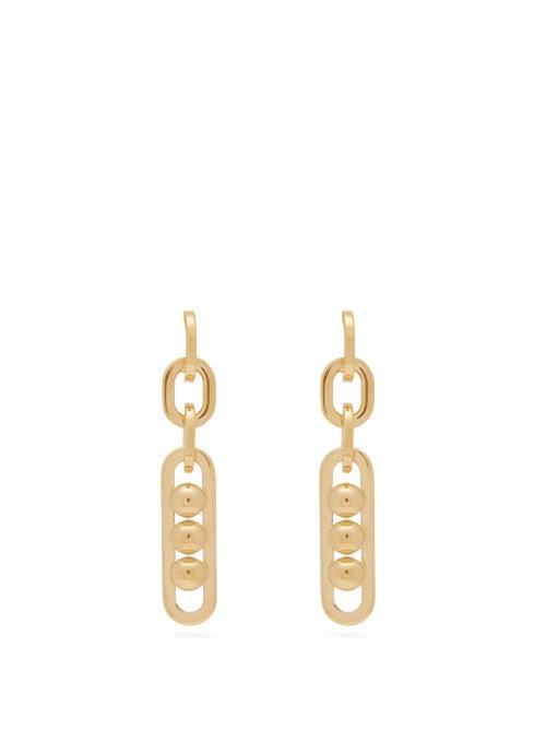 Matchesfashion.com Prada - Chain Link Drop Earrings - Womens - Gold