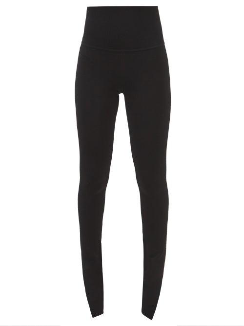 Khaite - Roonie Split-cuff Jersey Leggings - Womens - Black