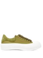 Matchesfashion.com Alexander Mcqueen - Deck Canvas And Suede Trainers - Womens - Khaki