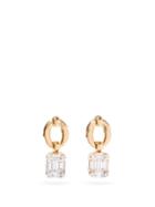 Matchesfashion.com Nadine Aysoy - Catena Illusion Diamond & 18kt Gold Earrings - Womens - Yellow Gold