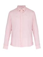 Matchesfashion.com Altea - Bond Long Sleeved Linen Shirt - Mens - Pink