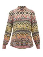 Matchesfashion.com Etro - Abstract Stripe Silk Shirt - Womens - Multi