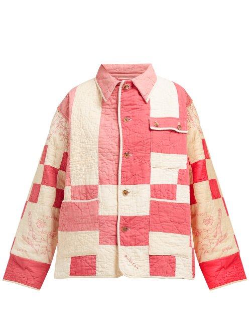 Matchesfashion.com Bode - Patchwork Cotton Jacket - Womens - Pink Multi