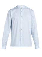 Acne Studios Pine Stand-collar Striped Cotton-poplin Shirt