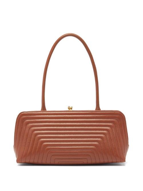 Matchesfashion.com Jil Sander - Quilted Small Leather Shoulder Bag - Womens - Tan