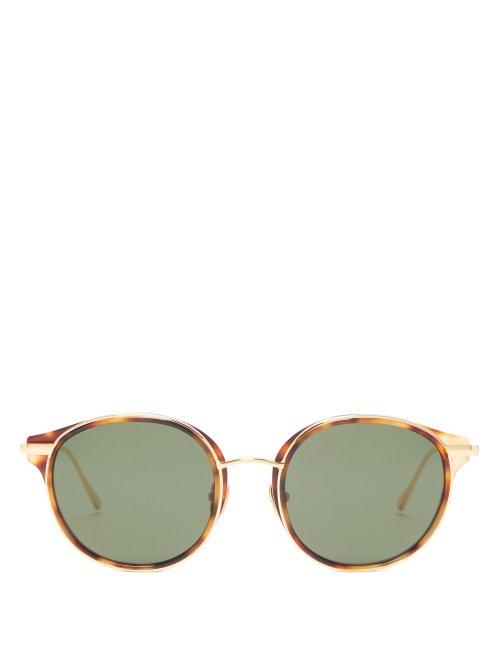 Matchesfashion.com Linda Farrow - Round Acetate Sunglasses - Womens - Tortoiseshell