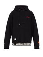 Matchesfashion.com Heron Preston - Logo Jacquard Hooded Cotton Sweatshirt - Mens - Black