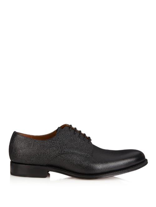 Grenson Toby Grained-leather Derby Shoes