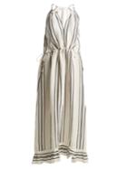 Apiece Apart Himalaya Striped Linen And Silk-blend Dress