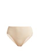 Matchesfashion.com Norma Kamali - High Rise Bikini Bottoms - Womens - Light Pink