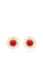 Matchesfashion.com Aurlie Bidermann - Hlios Sun Clip Earrings - Womens - Red Gold