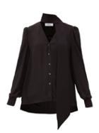 Matchesfashion.com Racil - Solange Neck-tie Blouse - Womens - Black