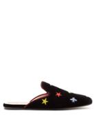 Matchesfashion.com Gucci - Kibi Velvet Slipper Shoes - Womens - Black Multi
