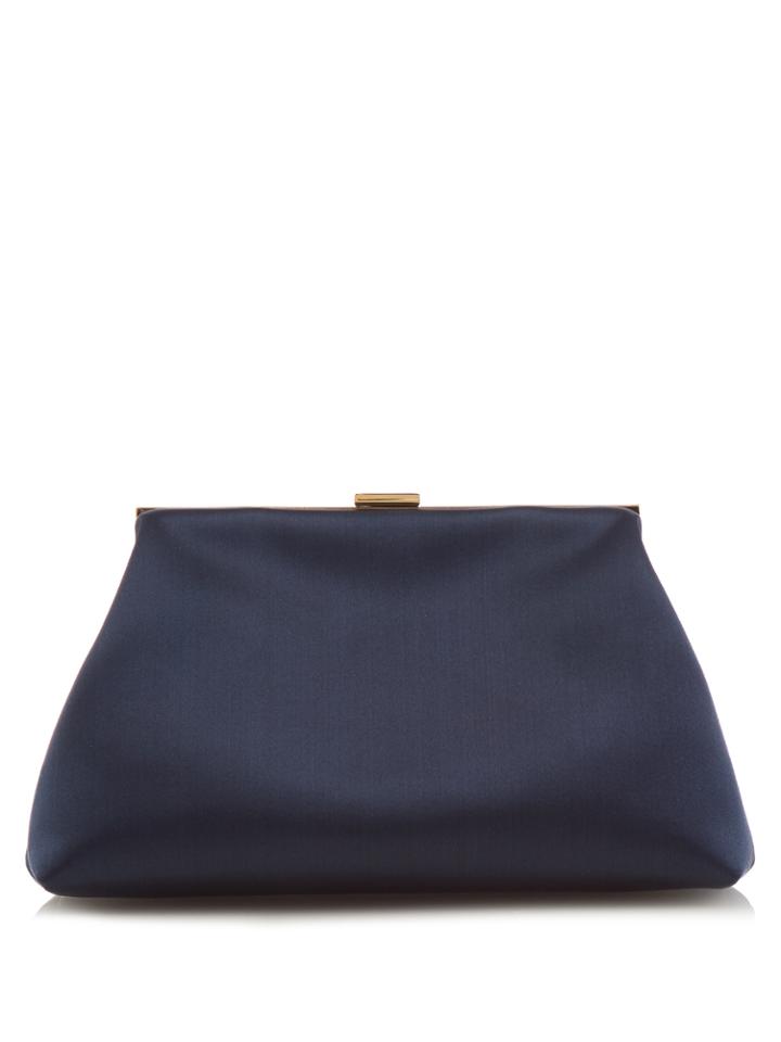 Mansur Gavriel Mini Volume Silk-satin Clutch