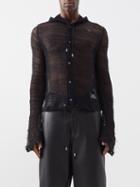 1017 Alyx 9sm - Open-knit Mesh Hoodie - Mens - Black