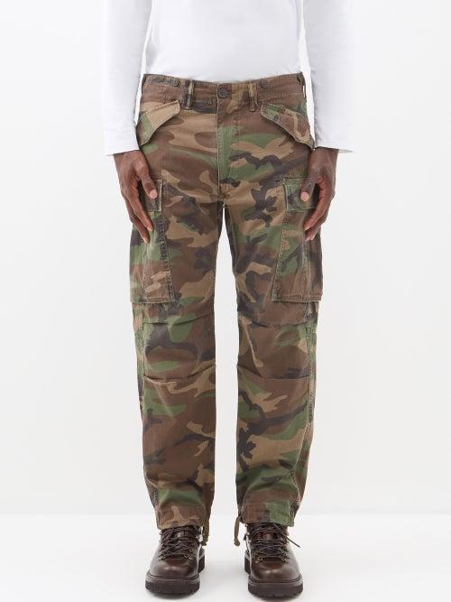Rrl - Regiment Camouflage-print Cotton Cargo Trousers - Mens - Camouflage