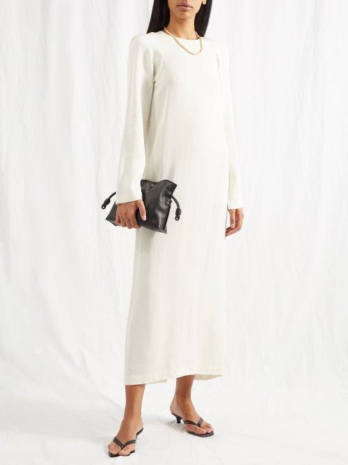Toteme - Dropped-shoulder Dress - Womens - Ivory