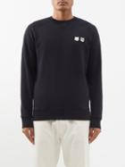 Maison Kitsun - Double Fox Head-patch Cotton-jersey Sweatshirt - Mens - Black