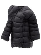 Matchesfashion.com Moncler + Rick Owens - Hikoville Asymmetric Quilted Down Coat - Womens - Black
