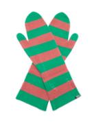 Extreme Cashmere - Nina Striped Cashmere Mittens - Womens - Green Multi