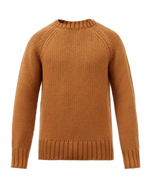 A.p.c. - X Suzanne Koller Ethan Raglan-sleeve Wool Sweater - Mens - Camel