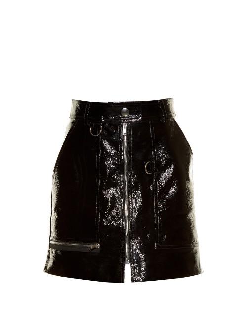 Isabel Marant Lynne Patent-leather Mini Skirt