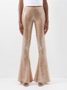 16arlington - Koro Flared-cuff Sequinned Trousers - Womens - Beige