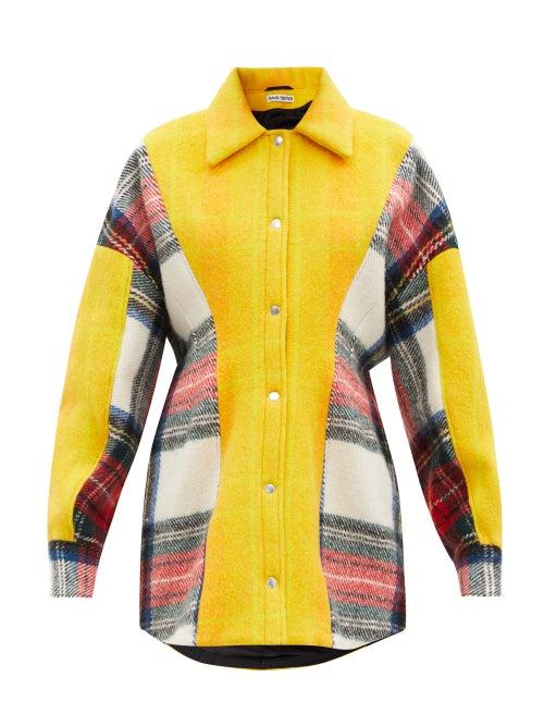 Matchesfashion.com Rave Review - Siri Upcycled-blanked Wool Shirt Jacket - Womens - Orange Multi