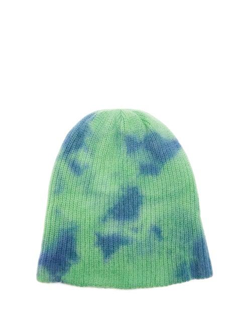 Ladies Accessories The Elder Statesman - Hot Watchman Tie-dye Cashmere Beanie Hat - Womens - Green Multi