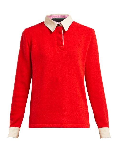 Matchesfashion.com La Fetiche - Arthur Point Collar Wool Shirt - Womens - Red