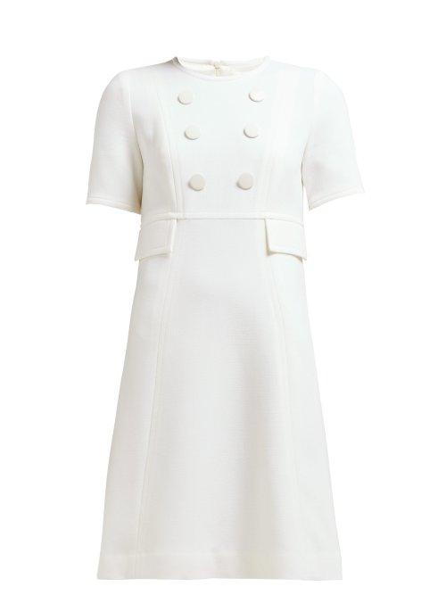 Matchesfashion.com Goat - Brigitte Wool Crepe Dress - Womens - Ivory