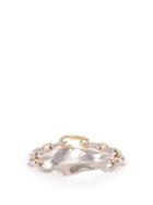 Matchesfashion.com Marni - Hammered Mixed-metal Bracelet - Womens - Silver Gold