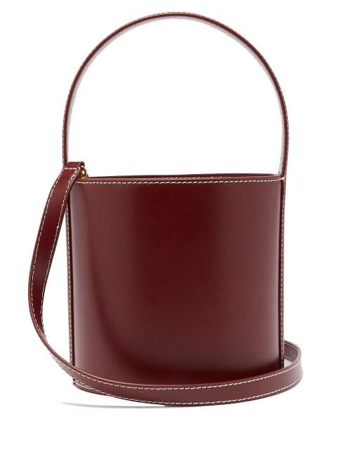 Matchesfashion.com Staud - Bisset Leather Bucket Bag - Womens - Burgundy