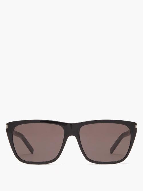 Saint Laurent Eyewear - Square Acetate Sunglasses - Womens - Black
