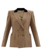 Blaz Milano - Joyette Houndstooth Double-breasted Wool Blazer - Womens - Brown Multi