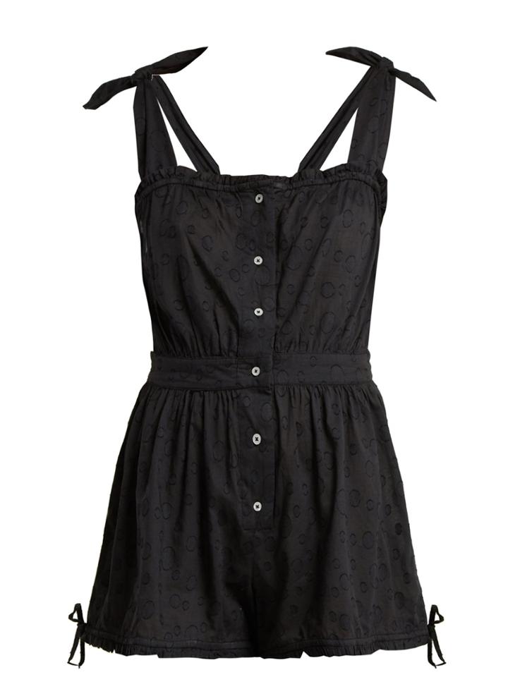 Wiggy Kit Cotton-jacquard Playsuit