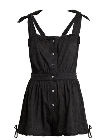 Wiggy Kit Cotton-jacquard Playsuit