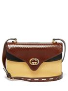 Matchesfashion.com Gucci - Gg Python Leather Accordion Cross Body Bag - Womens - Brown Multi