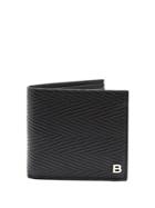 Balenciaga Chevron Striped Bi-fold Leather Wallet