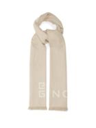 Ladies Accessories Givenchy - Logo-jacquard Wool-blend Scarf - Womens - Beige