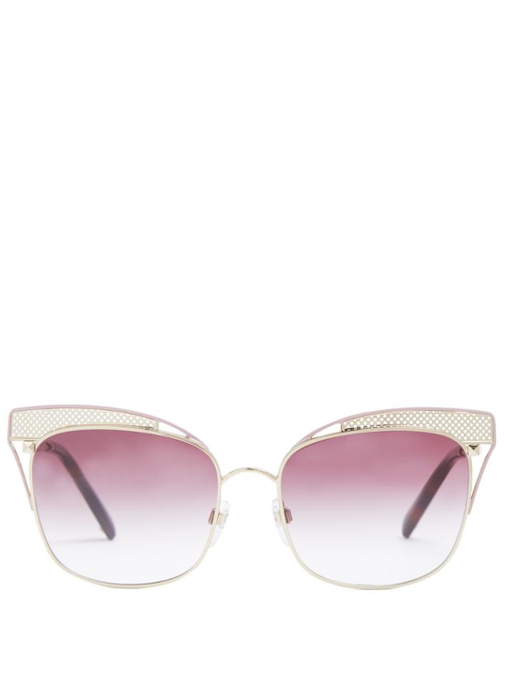 Valentino Cat-eye Metal Sunglasses